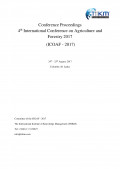 Conference Proceedings 4th International Conference on Agriculture and Forestry 2017