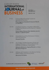 Gadjah Mada International Journal Of Business Vol. 19 No. 2