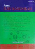 Jurnal Ilmu Komunikasi Vol.13 No.1