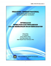 Prosiding Seminar Nasional dalam Rangka Dies Natalis ke-48 Universitas Yogyakarta : Optimalisasi Penelitian dan Pengabdian dalam Membangun Insan Berkarakter