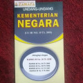 Undang - Undang Kementrian Negara (UU RI No. 39 Th. 2008)