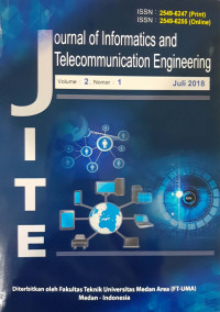 Jite : Journal of Informatics and Telecommunication Engineering Vol.2 No.1