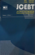 Jcebt : Journal Of Civil Engineering Building And Transportation Vol.2 No.1