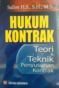 Hukum Kontrak : Teori dan Teknik Penyusunan Kontrak