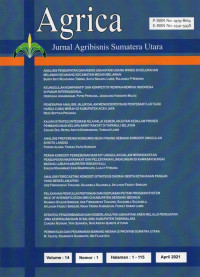 Agrica : Jurnal Agribisnis Sumatera Utara Vol.14 No.1