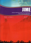 JIME : Journal Of Industrial And Manufacture Engineering (Teknik Industri Dan Manufaktur) Vol.4  No.1