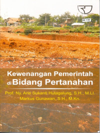 Kewenangan Pemerintahan di Bidang Pertanahan