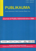 Publikauma : Jurnal Administrasi Publik Universitas Medan Area Vol.8 No.1