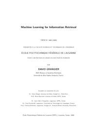 Machine Learning for Information Retrieval